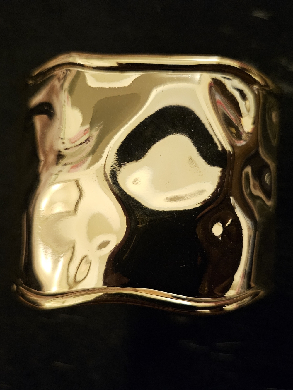 Polished Gold Wave Cuff Bracelet - Women Jewelry